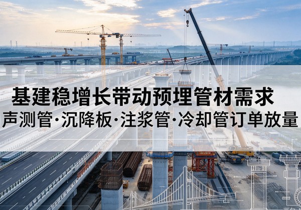 新绛基建稳增长带动预埋监测管材需求，声测管、沉降板、注浆管订单持续放量