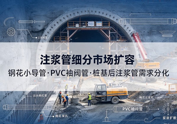 新绛注浆管细分市场扩容，隧道钢花小导管、PVC 袖阀管、桩基后注浆管需求分化